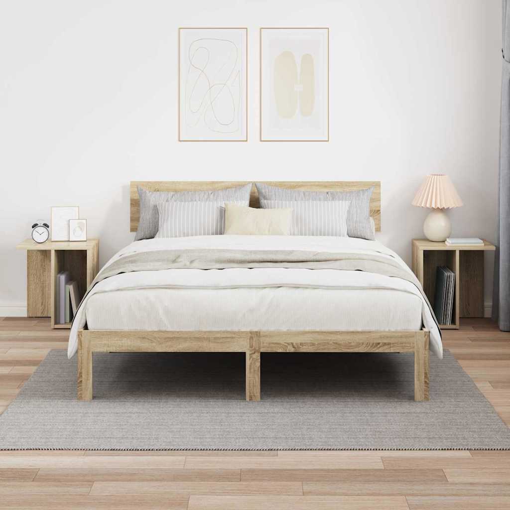 vidaXL Beistelltisch 2 pcs Sonoma-Eiche 37 x 32 x 40 cm Holzwerkstoff