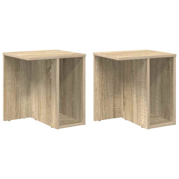 vidaXL Beistelltisch 2 pcs Sonoma-Eiche 37 x 32 x 40 cm Holzwerkstoff
