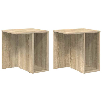 vidaXL Beistelltisch 2 pcs Sonoma-Eiche 37 x 32 x 40 cm Holzwerkstoff