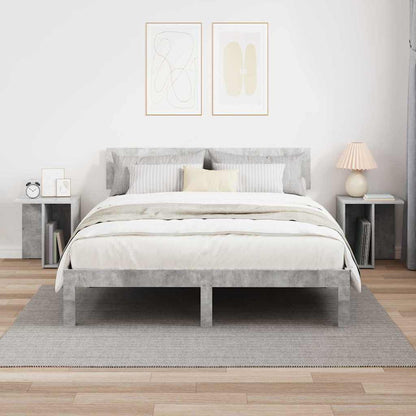 vidaXL Beistelltisch 2 pcs Beton Grau 37 x 32 x 40 cm Holzwerkstoff