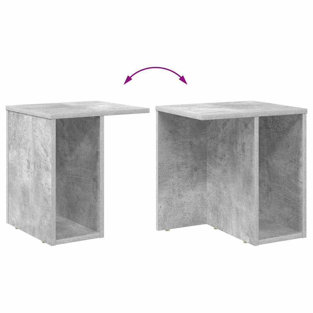 vidaXL Beistelltisch 2 pcs Beton Grau 37 x 32 x 40 cm Holzwerkstoff