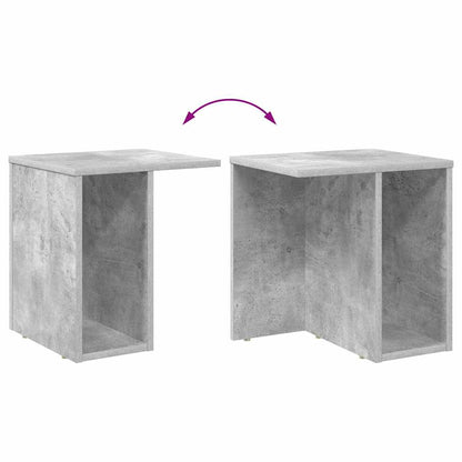 vidaXL Beistelltisch 2 pcs Beton Grau 37 x 32 x 40 cm Holzwerkstoff