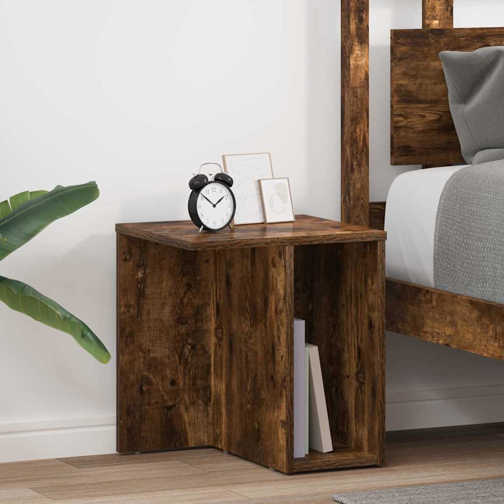 vidaXL Beistelltisch 2 pcs Geräucherte Eiche 37 x 32 x 40 cm