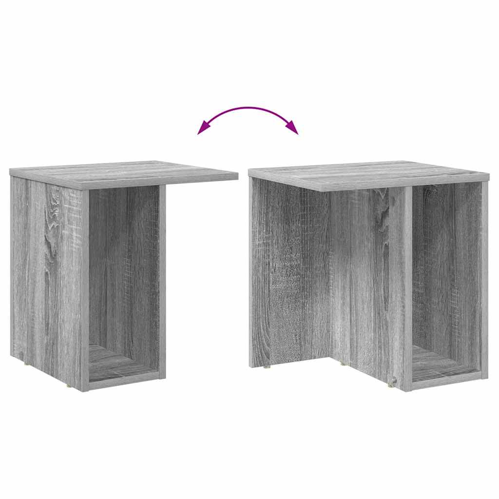 vidaXL Beistelltisch 2 pcs Graues Sonoma 37 x 32 x 40 cm Holzwerkstoff