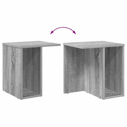 vidaXL Beistelltisch 2 pcs Graues Sonoma 37 x 32 x 40 cm Holzwerkstoff