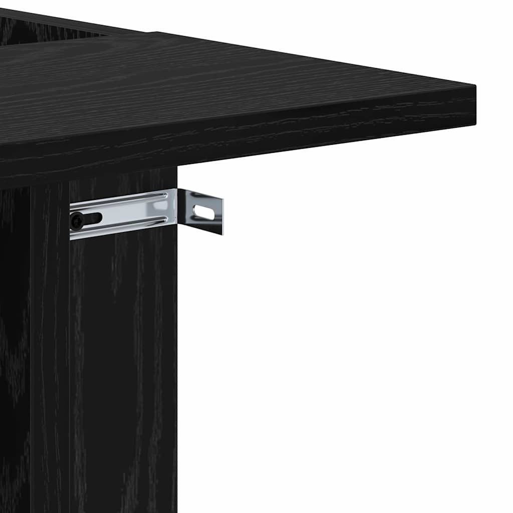 vidaXL Beistelltisch Schwarz Eichen-Optik 35 x 40 x 55 cm