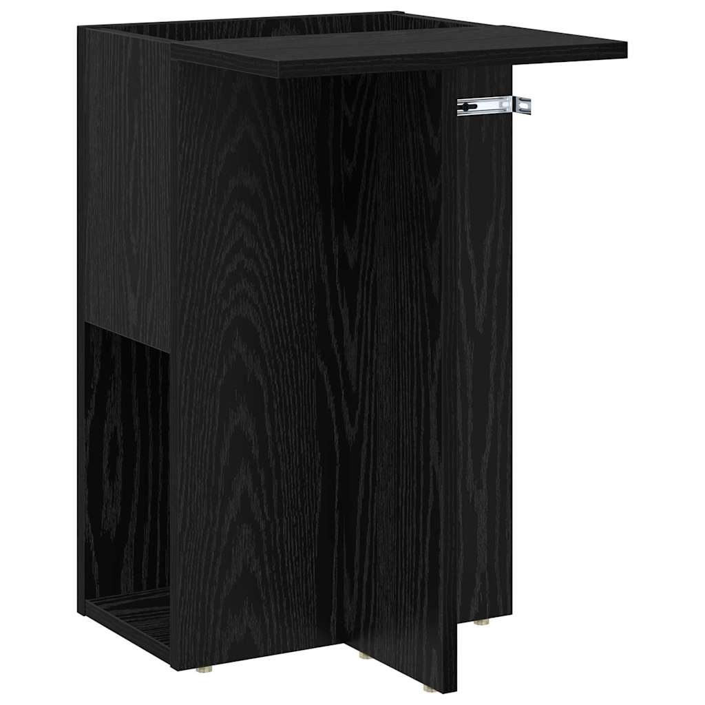 vidaXL Beistelltisch Schwarz Eichen-Optik 35 x 40 x 55 cm