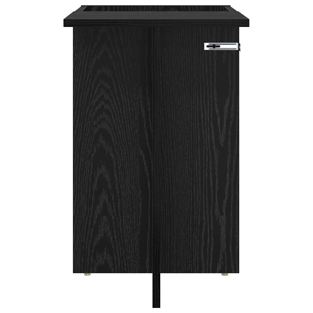 vidaXL Beistelltisch Schwarz Eichen-Optik 35 x 40 x 55 cm