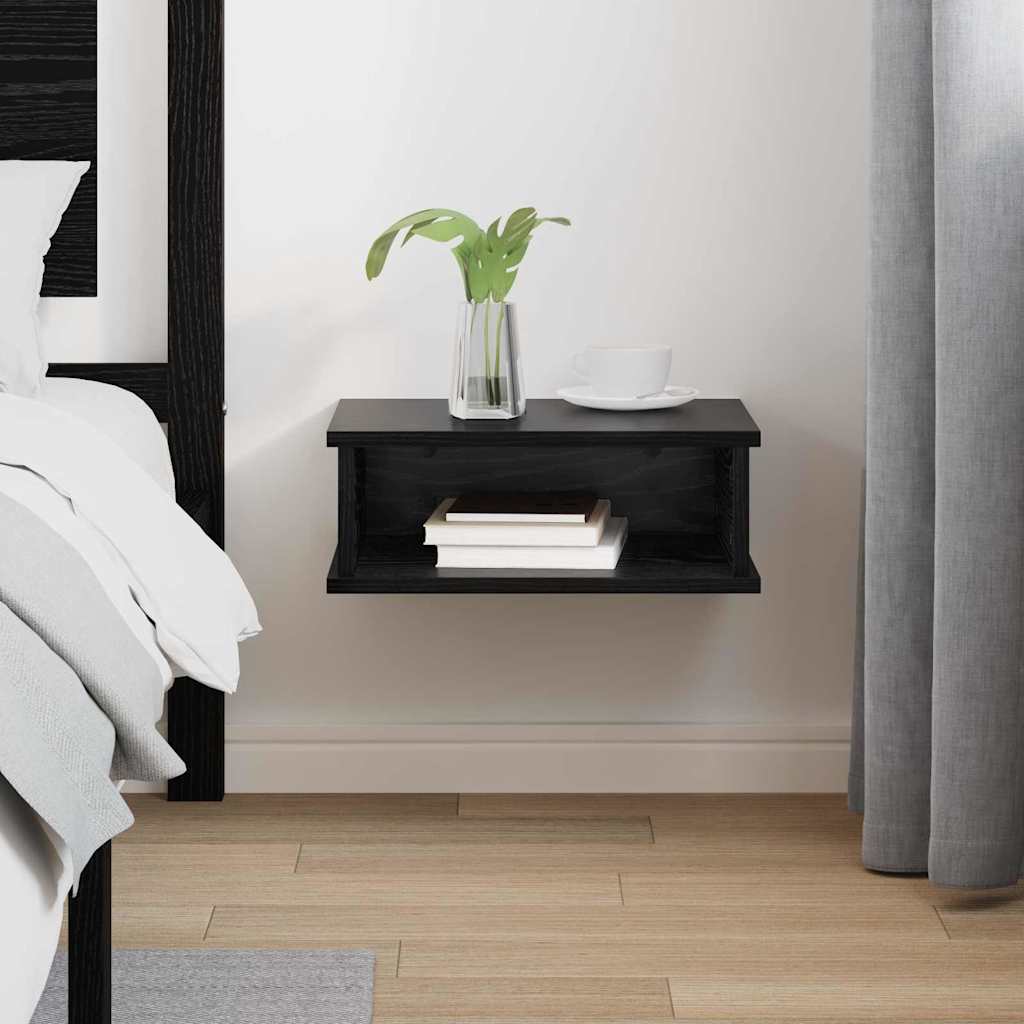 vidaXL Nachttisch Schwarz Eichen-Optik 40 x 31 x 15 cm Holzwerkstoff