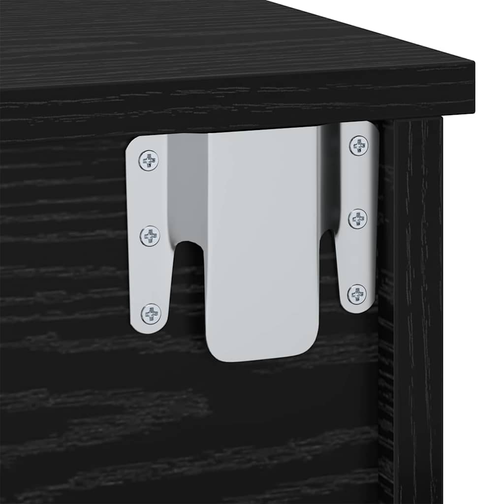 vidaXL Nachttisch 2 pcs Schwarz Eichen-Optik 40 x 31 x 15 cm