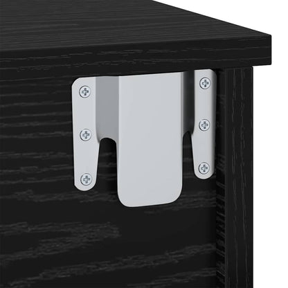 vidaXL Nachttisch 2 pcs Schwarz Eichen-Optik 40 x 31 x 15 cm