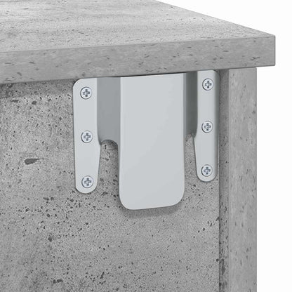 Nachttisch 2 pcs Beton Grau 40 x 31 x 15 cm Holzwerkstoff