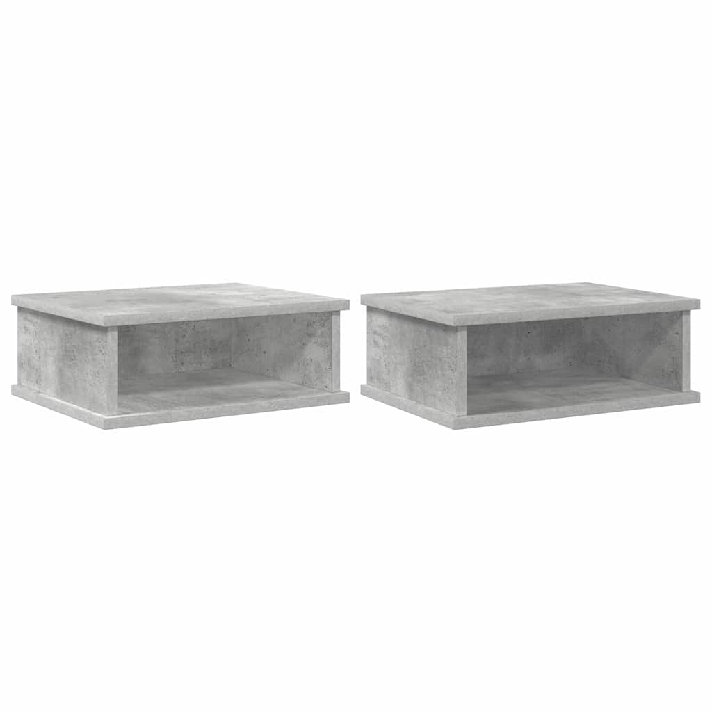 Nachttisch 2 pcs Beton Grau 40 x 31 x 15 cm Holzwerkstoff