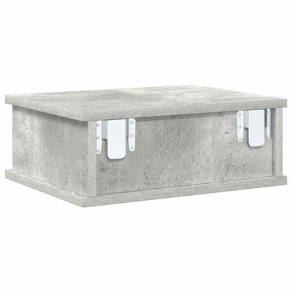Nachttisch 2 pcs Beton Grau 40 x 31 x 15 cm Holzwerkstoff