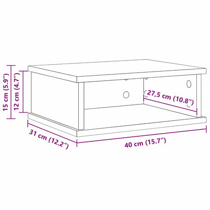 Nachttisch Geräucherte Eiche 40 x 31 x 15 cm Holzwerkstoff