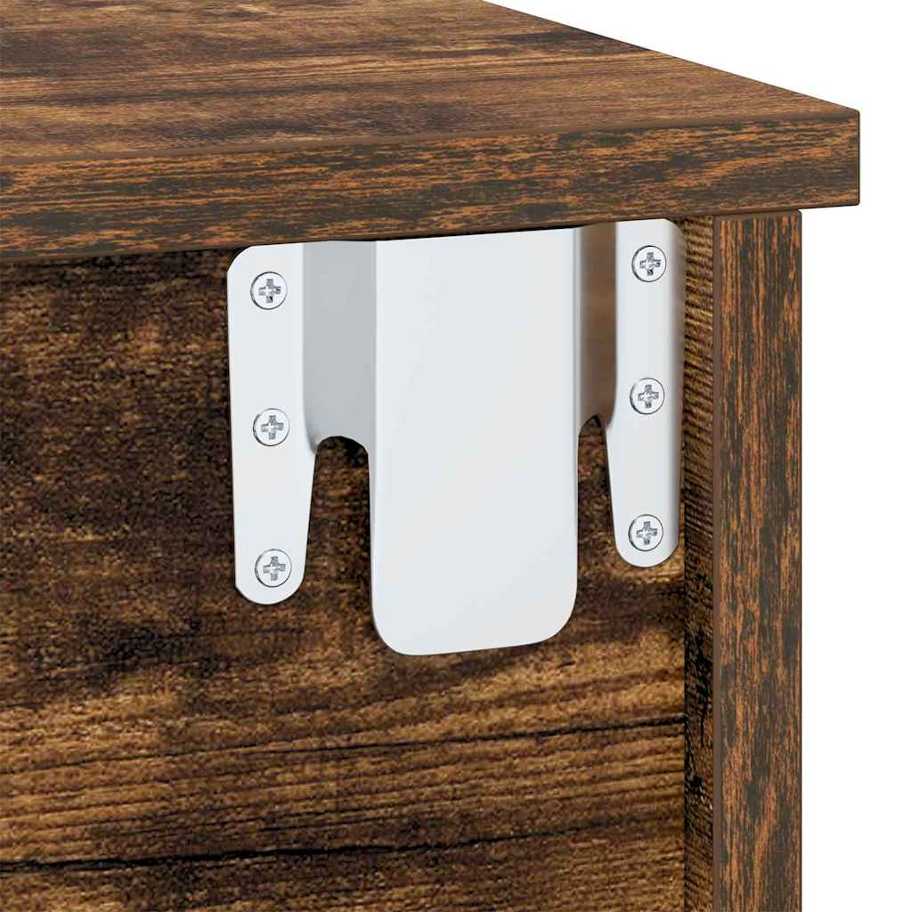 vidaXL Nachttisch 2 pcs Geräucherte Eiche 40 x 31 x 15 cm