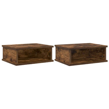vidaXL Nachttisch 2 pcs Geräucherte Eiche 40 x 31 x 15 cm