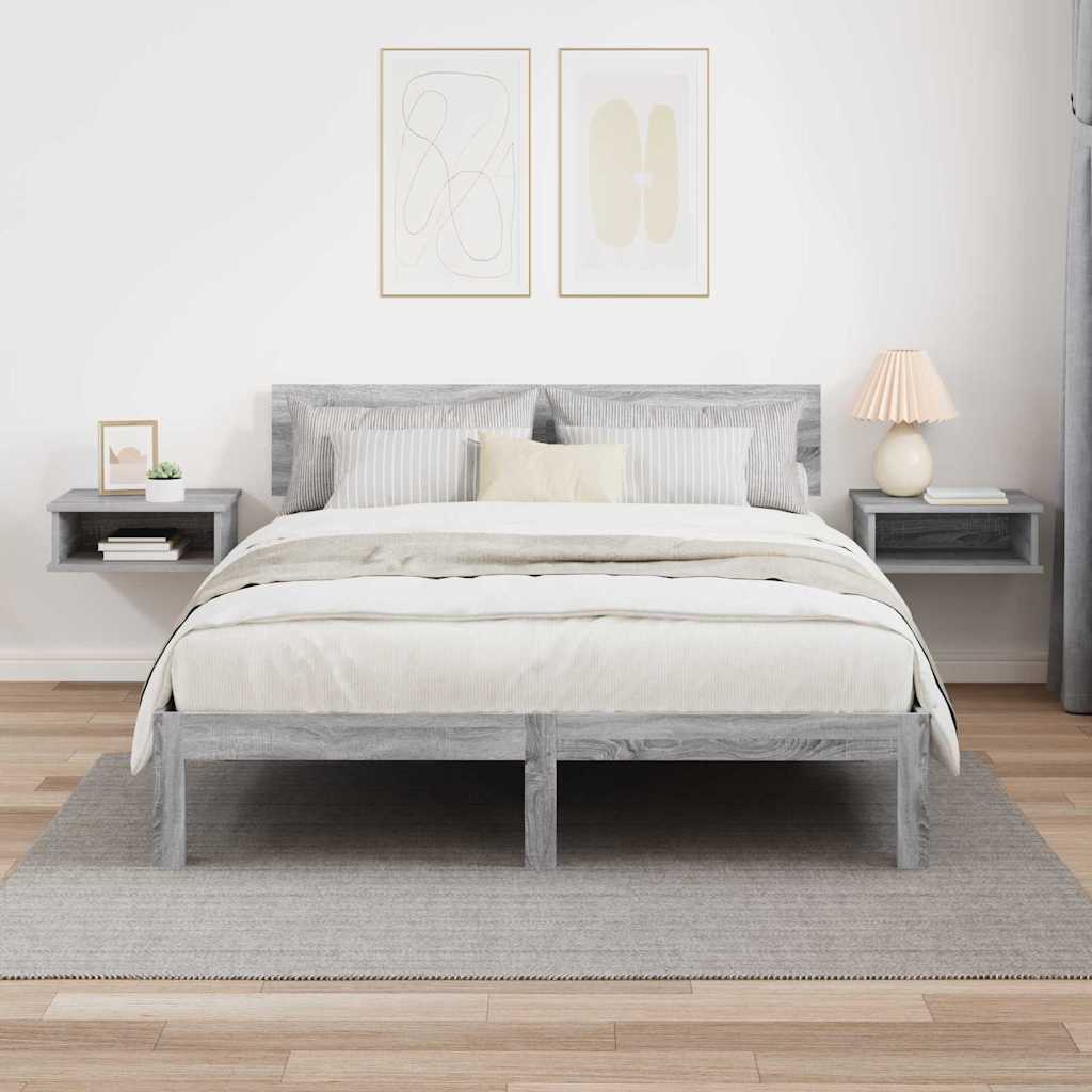 Nachttisch 2 pcs Graues Sonoma 40 x 31 x 15 cm Holzwerkstoff