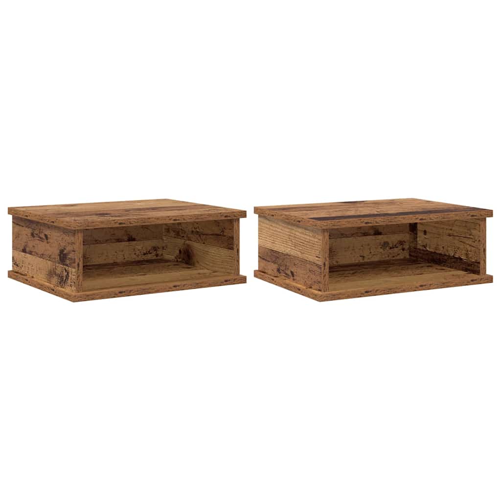 vidaXL Nachttisch 2 pcs Altholz 40 x 31 x 15 cm Holzwerkstoff