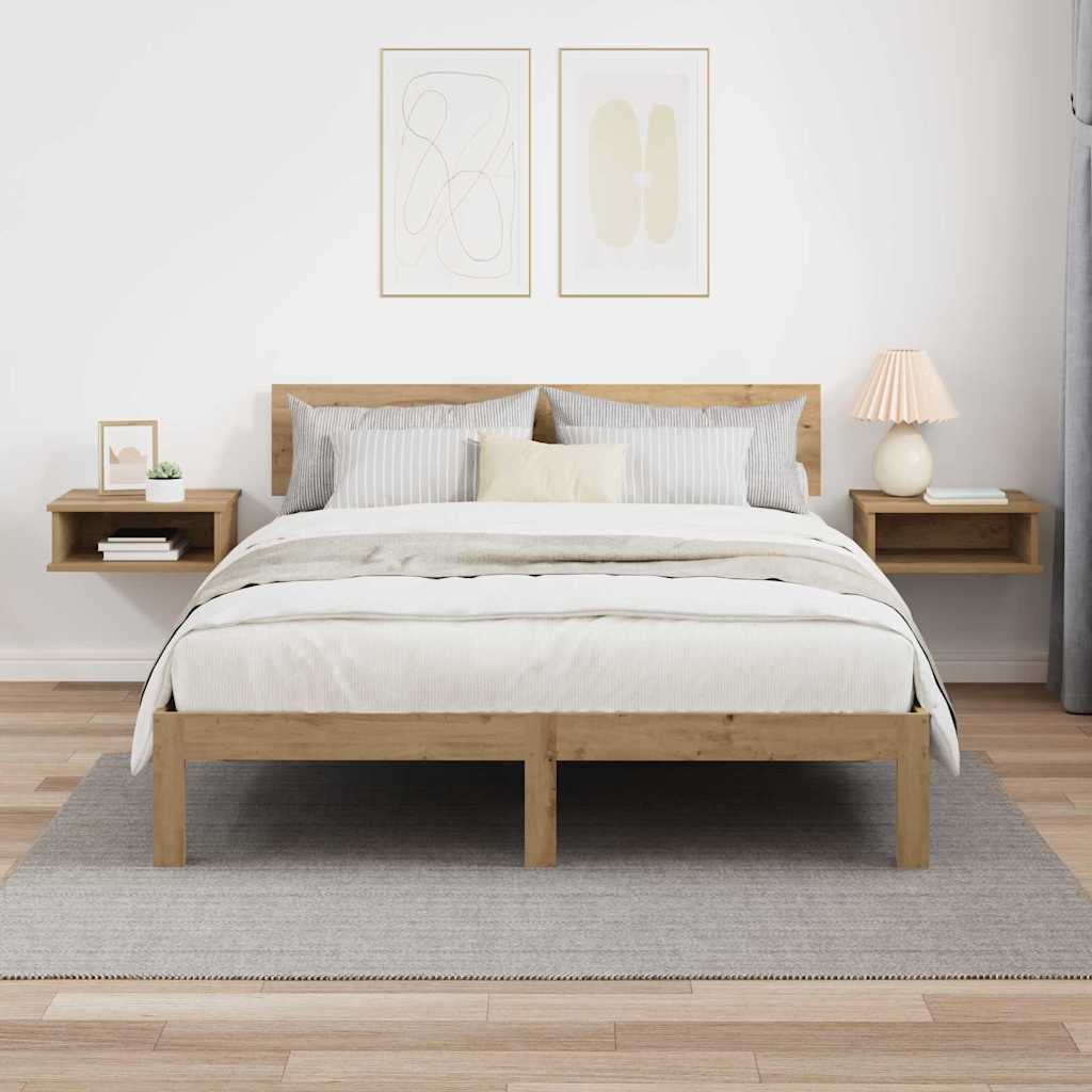 vidaXL Nachttisch 2 pcs Artisan-Eiche 40 x 31 x 15 cm Holzwerkstoff