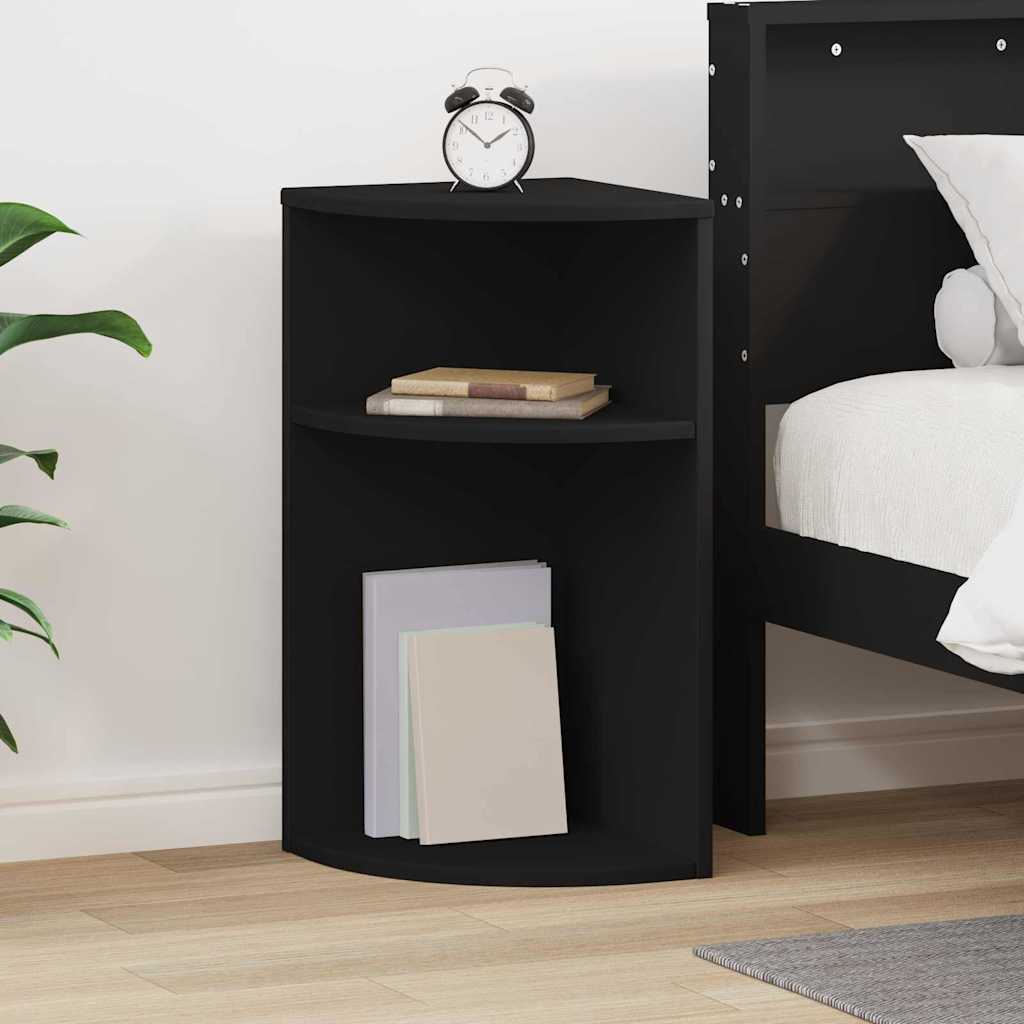 vidaXL Beistelltisch Schwarz 29,6 x 29,6 x 60 cm Holzwerkstoff