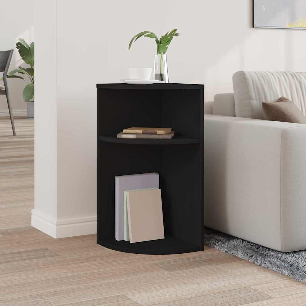 vidaXL Beistelltisch Schwarz 29,6 x 29,6 x 60 cm Holzwerkstoff