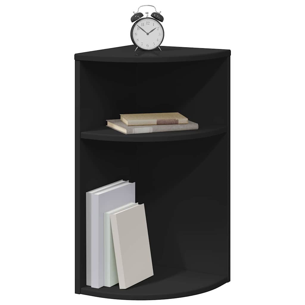 vidaXL Beistelltisch Schwarz 29,6 x 29,6 x 60 cm Holzwerkstoff