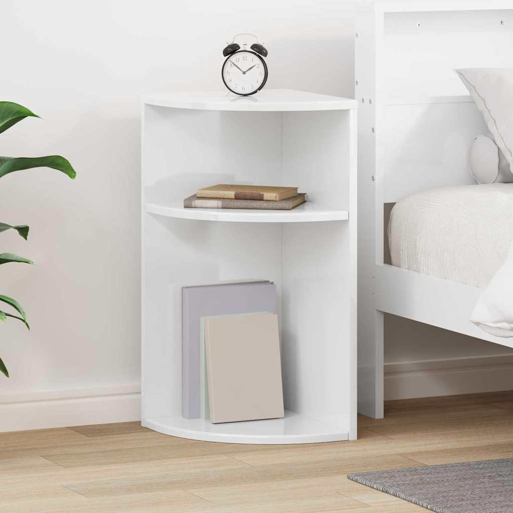 vidaXL Beistelltisch Hochglanz Weiß 29,6 x 29,6 x 60 cm Holzwerkstoff