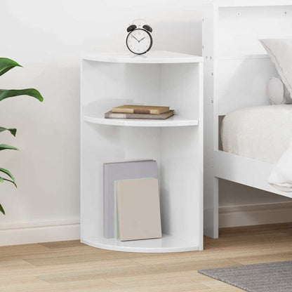 vidaXL Beistelltisch Hochglanz Weiß 29,6 x 29,6 x 60 cm Holzwerkstoff