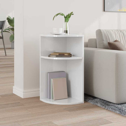 vidaXL Beistelltisch Hochglanz Weiß 29,6 x 29,6 x 60 cm Holzwerkstoff