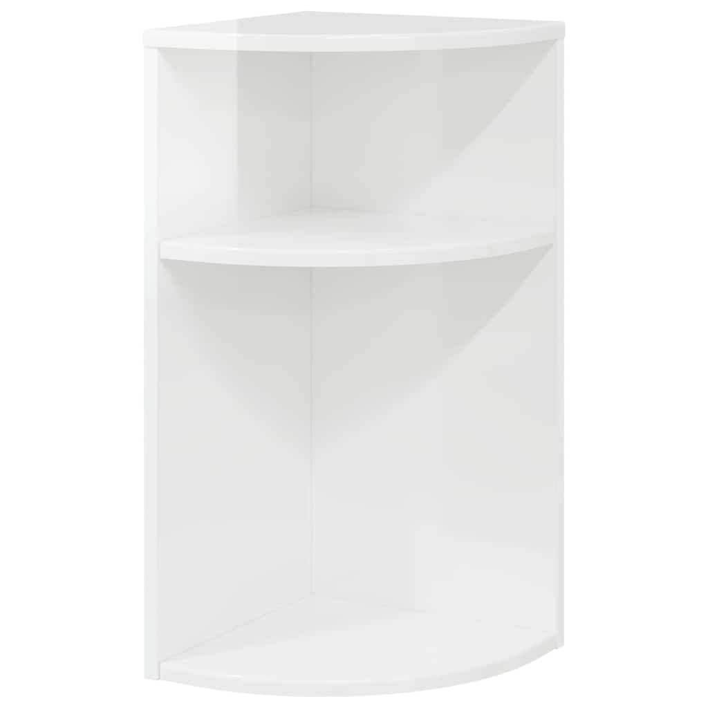 vidaXL Beistelltisch Hochglanz Weiß 29,6 x 29,6 x 60 cm Holzwerkstoff