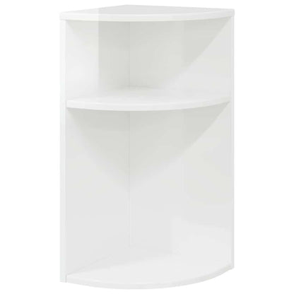 vidaXL Beistelltisch Hochglanz Weiß 29,6 x 29,6 x 60 cm Holzwerkstoff