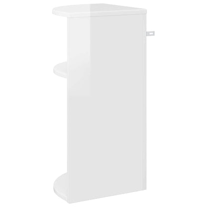 vidaXL Beistelltisch Hochglanz Weiß 29,6 x 29,6 x 60 cm Holzwerkstoff