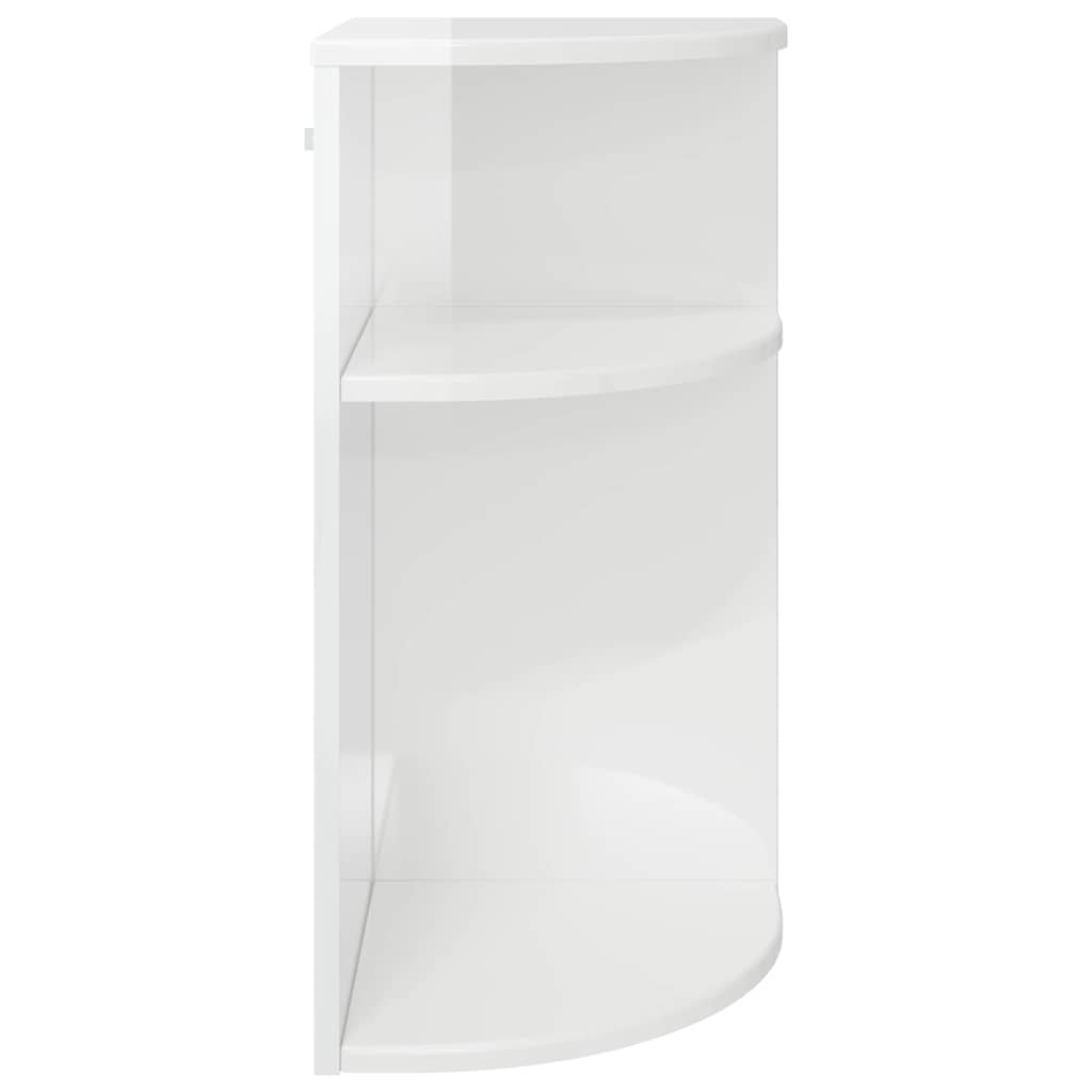 vidaXL Beistelltisch Hochglanz Weiß 29,6 x 29,6 x 60 cm Holzwerkstoff