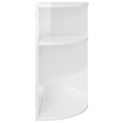 vidaXL Beistelltisch Hochglanz Weiß 29,6 x 29,6 x 60 cm Holzwerkstoff