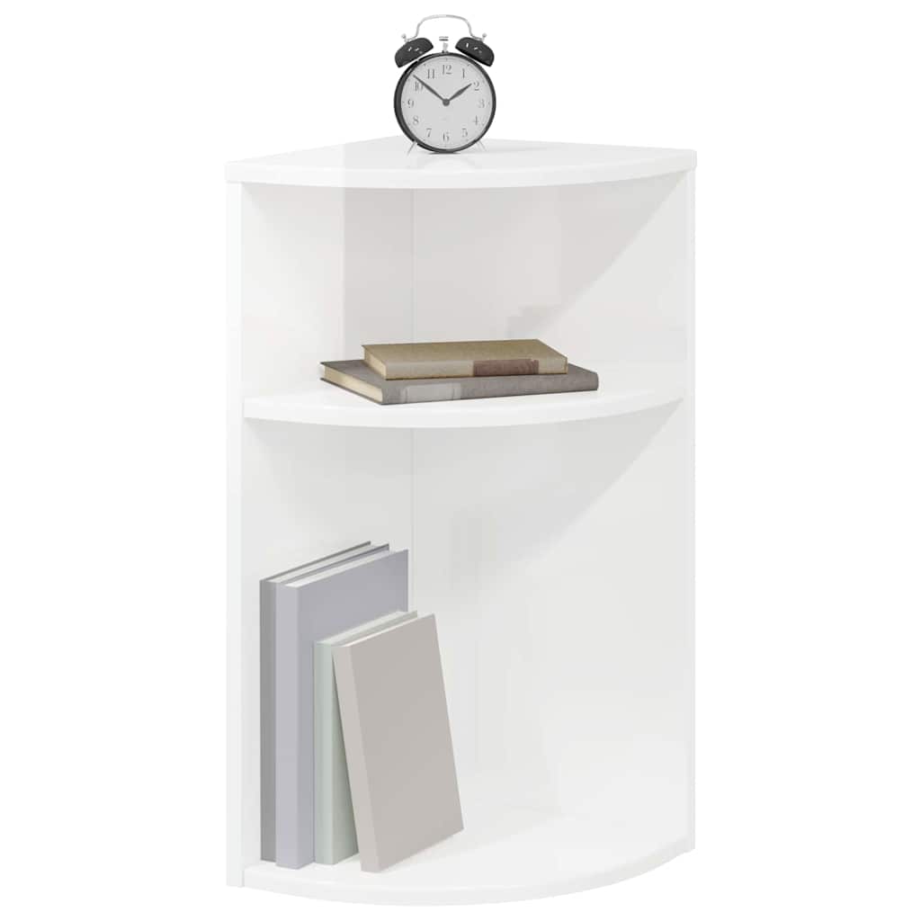 vidaXL Beistelltisch Hochglanz Weiß 29,6 x 29,6 x 60 cm Holzwerkstoff