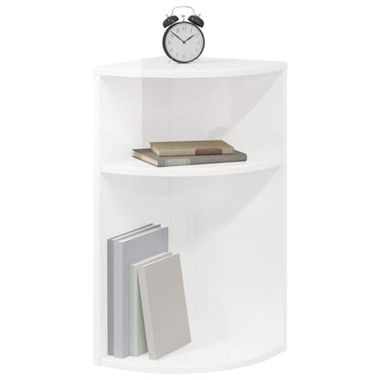 vidaXL Beistelltisch Hochglanz Weiß 29,6 x 29,6 x 60 cm Holzwerkstoff