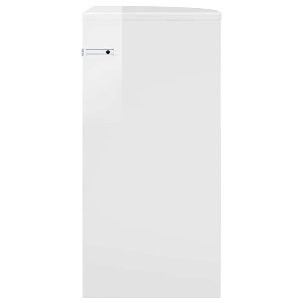 vidaXL Beistelltisch Hochglanz Weiß 29,6 x 29,6 x 60 cm Holzwerkstoff