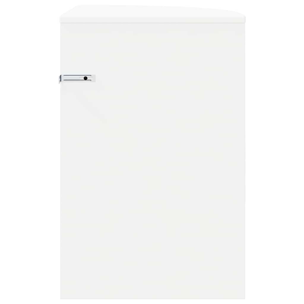 vidaXL Beistelltisch Weiß 39,7 x 39,7 x 60 cm Holzwerkstoff
