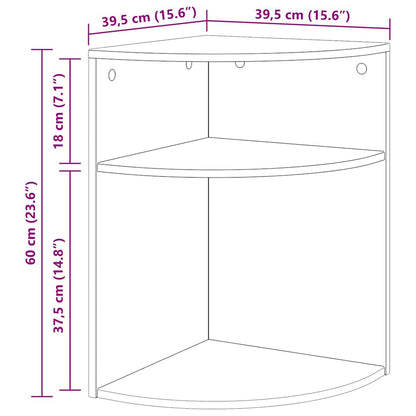 vidaXL Beistelltisch Weiß 39,7 x 39,7 x 60 cm Holzwerkstoff