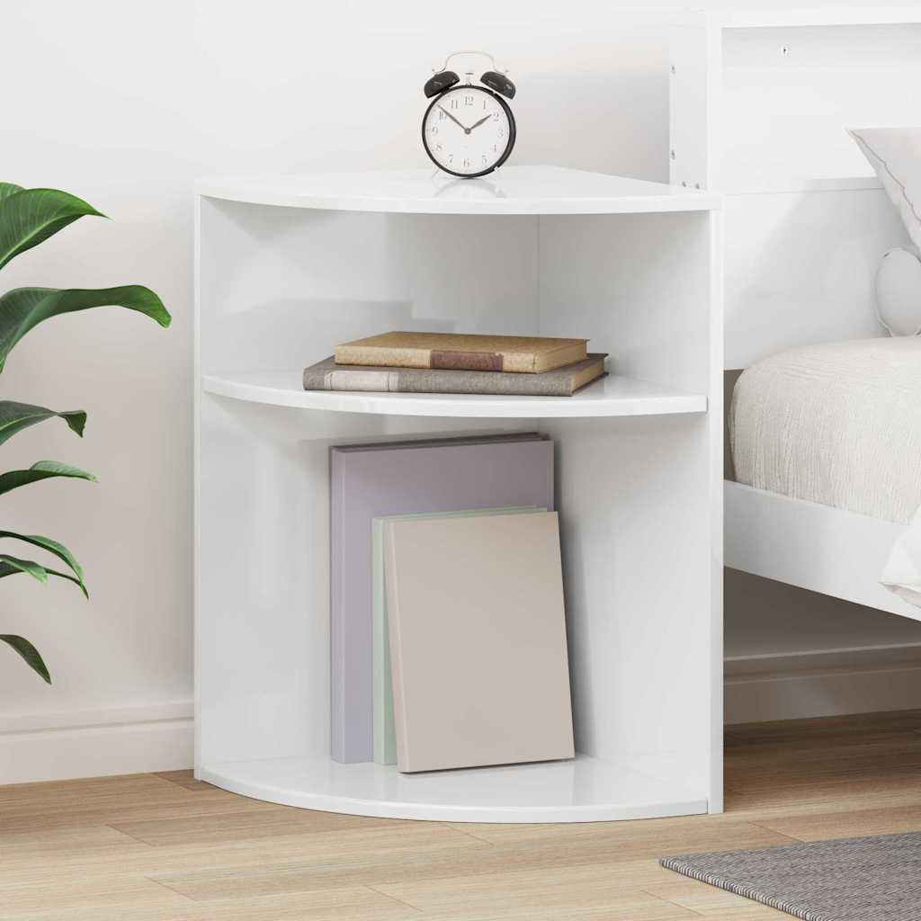 vidaXL Beistelltisch Hochglanz Weiß 39,7 x 39,7 x 60 cm Holzwerkstoff