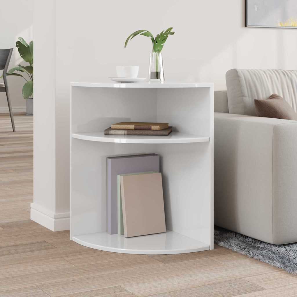 vidaXL Beistelltisch Hochglanz Weiß 39,7 x 39,7 x 60 cm Holzwerkstoff