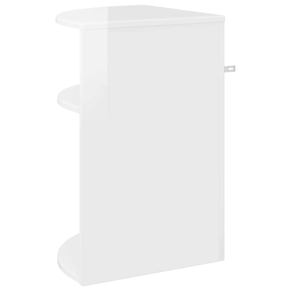 vidaXL Beistelltisch Hochglanz Weiß 39,7 x 39,7 x 60 cm Holzwerkstoff