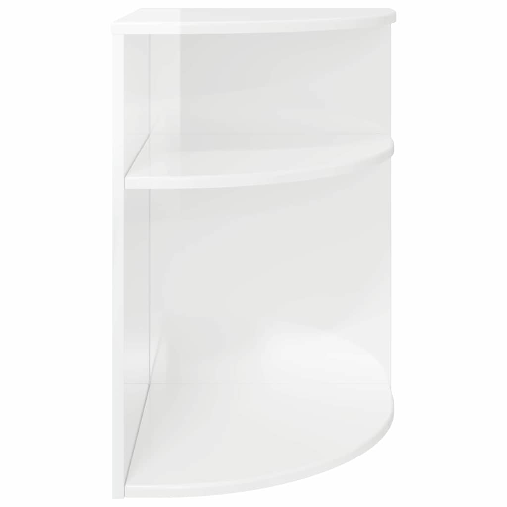 vidaXL Beistelltisch Hochglanz Weiß 39,7 x 39,7 x 60 cm Holzwerkstoff