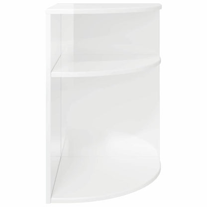 vidaXL Beistelltisch Hochglanz Weiß 39,7 x 39,7 x 60 cm Holzwerkstoff