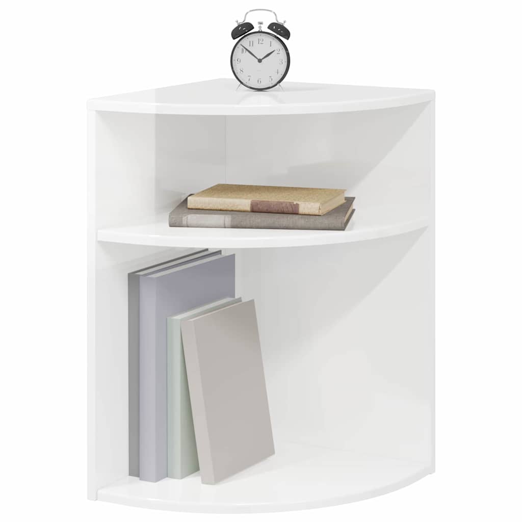 vidaXL Beistelltisch Hochglanz Weiß 39,7 x 39,7 x 60 cm Holzwerkstoff