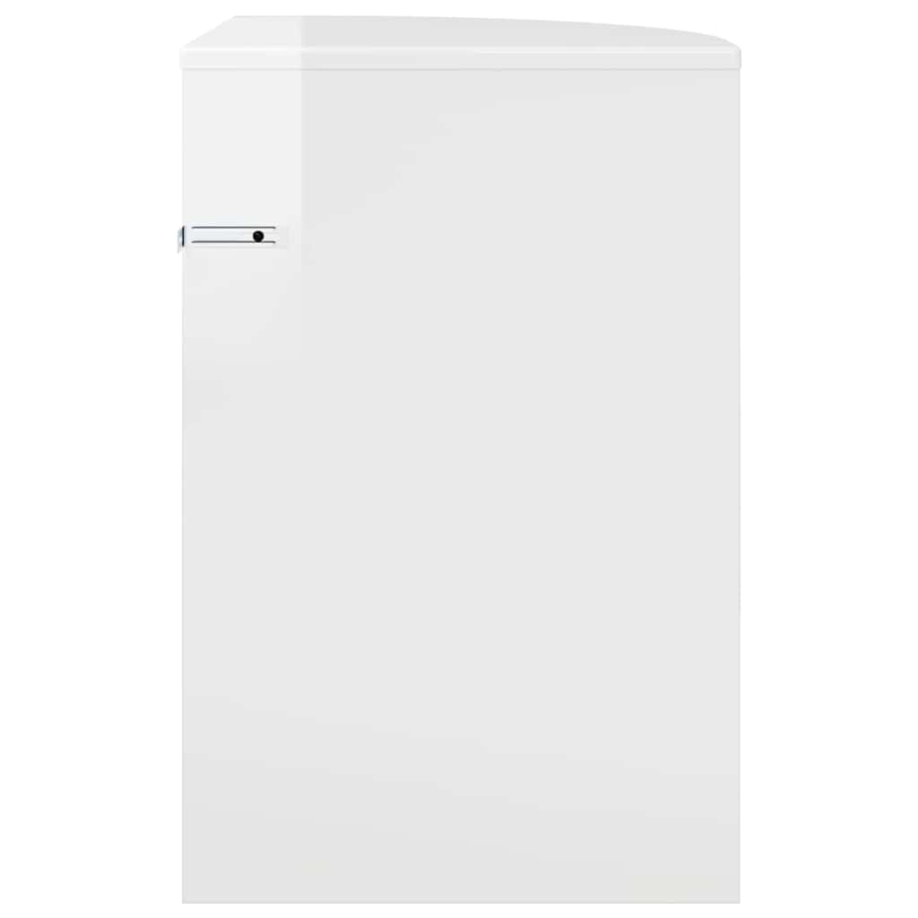vidaXL Beistelltisch Hochglanz Weiß 39,7 x 39,7 x 60 cm Holzwerkstoff