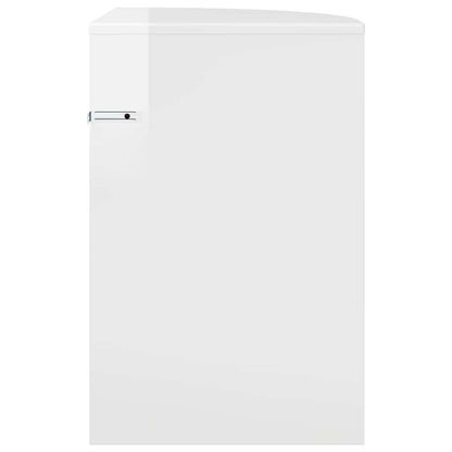vidaXL Beistelltisch Hochglanz Weiß 39,7 x 39,7 x 60 cm Holzwerkstoff