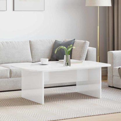 vidaXL Couchtisch Hochglanz Weiß 93 x 53 x 33 cm Holzwerkstoff