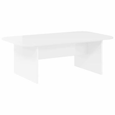 vidaXL Couchtisch Hochglanz Weiß 93 x 53 x 33 cm Holzwerkstoff